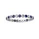 2 - Valerie 2.00 mm Blue Sapphire and Lab Grown Diamond Eternity Band 