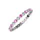 3 - Valerie 2.00 mm Pink Sapphire and Lab Grown Diamond Eternity Band 