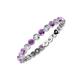 3 - Valerie 2.00 mm Amethyst and Lab Grown Diamond Eternity Band 