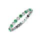 3 - Valerie 2.00 mm Emerald and Lab Grown Diamond Eternity Band 