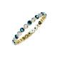 3 - Valerie 2.00 mm Blue and White Lab Grown Diamond Eternity Band 
