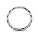 4 - Valerie 2.00 mm Red Garnet and Lab Grown Diamond Eternity Band 