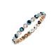 3 - Valerie 2.00 mm Blue and White Lab Grown Diamond Eternity Band 
