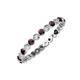3 - Valerie 2.00 mm Red Garnet and Lab Grown Diamond Eternity Band 