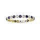2 - Valerie 2.40 mm Blue Sapphire and Lab Grown Diamond Eternity Band 