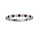 2 - Valerie 2.40 mm Red Garnet and Lab Grown Diamond Eternity Band 