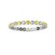 2 - Valerie 2.40 mm Yellow Sapphire and Lab Grown Diamond Eternity Band 