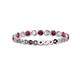 2 - Valerie 2.40 mm Ruby and Lab Grown Diamond Eternity Band 