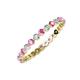 3 - Valerie 2.40 mm Pink Sapphire and Lab Grown Diamond Eternity Band 