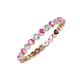 3 - Valerie 2.40 mm Pink Sapphire and Lab Grown Diamond Eternity Band 