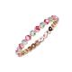 3 - Valerie 2.40 mm Pink Tourmaline and Lab Grown Diamond Eternity Band 