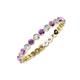 3 - Valerie 2.40 mm Amethyst and Lab Grown Diamond Eternity Band 