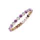 3 - Valerie 2.40 mm Amethyst and Lab Grown Diamond Eternity Band 