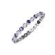 3 - Valerie 2.40 mm Iolite and Lab Grown Diamond Eternity Band 