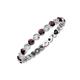 3 - Valerie 2.40 mm Red Garnet and Lab Grown Diamond Eternity Band 