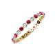 3 - Valerie 2.40 mm Ruby and Lab Grown Diamond Eternity Band 