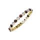 3 - Valerie 2.40 mm Red Garnet and Lab Grown Diamond Eternity Band 