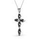 2 - Ife Petite Black Diamond Cross Pendant 