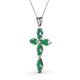 2 - Ife Petite Emerald Cross Pendant 