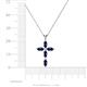 4 - Ife Petite Blue Sapphire Cross Pendant 