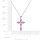 4 - Ife Petite Pink Sapphire Cross Pendant 