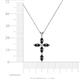 4 - Ife Petite Black Diamond Cross Pendant 