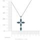 4 - Ife Petite Blue Diamond Cross Pendant 