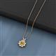 2 - Ianthe Citrine and Diamond Floral Halo Pendant 