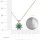 4 - Ianthe Emerald and Diamond Floral Halo Pendant 