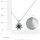 4 - Ianthe Diamond and Created Alexandrite Floral Halo Pendant 