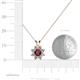 4 - Ianthe Ruby and Diamond Floral Halo Pendant 
