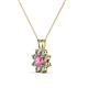 2 - Ianthe Pink Tourmaline and Diamond Floral Halo Pendant 