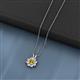 2 - Ianthe Citrine and Diamond Floral Halo Pendant 