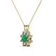 2 - Ianthe Emerald and Diamond Floral Halo Pendant 