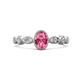 1 - Jenna Desire Oval Cut Pink Tourmaline and Round Lab Grown Diamond Engagement Ring 