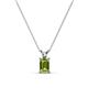 1 - Jassiel 6x4 mm Emerald Cut Peridot Double Bail Solitaire Pendant Necklace 