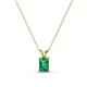 1 - Jassiel 6x4 mm Emerald Cut Emerald Double Bail Solitaire Pendant Necklace 
