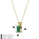 3 - Jassiel 6x4 mm Emerald Cut Emerald Double Bail Solitaire Pendant Necklace 