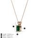 3 - Jassiel 6x4 mm Emerald Cut Lab Created Alexandrite Double Bail Solitaire Pendant Necklace 