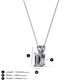 3 - Jassiel 6x4 mm Emerald Cut Diamond Double Bail Solitaire Pendant Necklace 