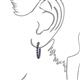 3 - Estella Blue Sapphire Hoop Earrings 