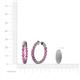 4 - Estella Pink Sapphire Hoop Earrings 