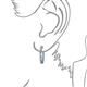 3 - Estella Aquamarine Hoop Earrings 