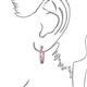 3 - Estella Pink Tourmaline Hoop Earrings 