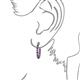 3 - Estella Amethyst Hoop Earrings 