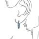 3 - Estella Blue Topaz Hoop Earrings 