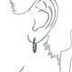 3 - Estella Emerald Hoop Earrings 