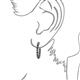 3 - Estella Black Diamond Hoop Earrings 