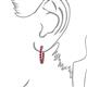 3 - Estella Ruby Hoop Earrings 