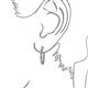 3 - Estella Diamond Hoop Earrings 